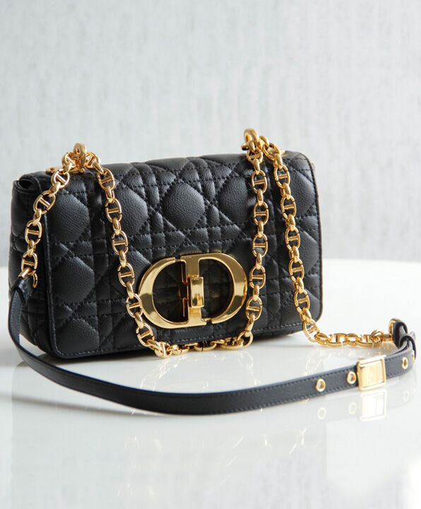 Christian Dior Small Dior Caro Bag Black